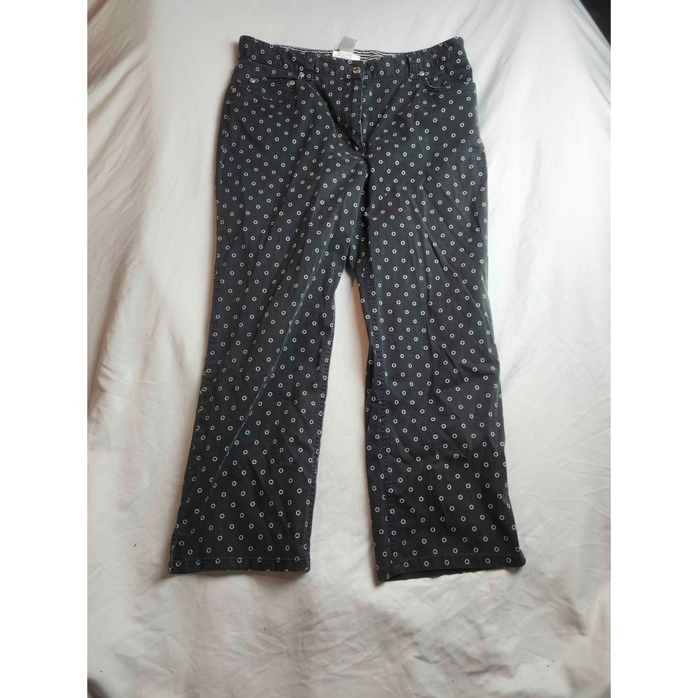 Jones New York Sport Pants Womens 10 Polka Dots Office Chic Business Casual Mod‎